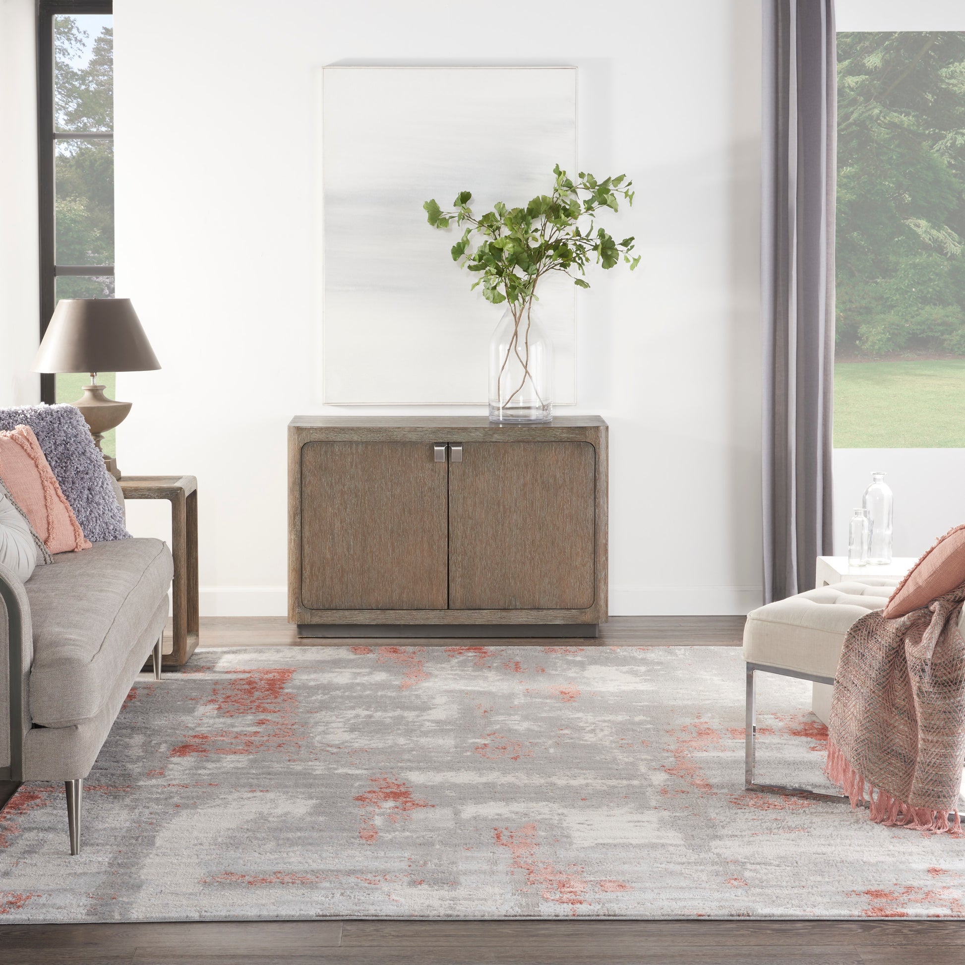 Nourison Home Elation  Grey Brick  Contemporary