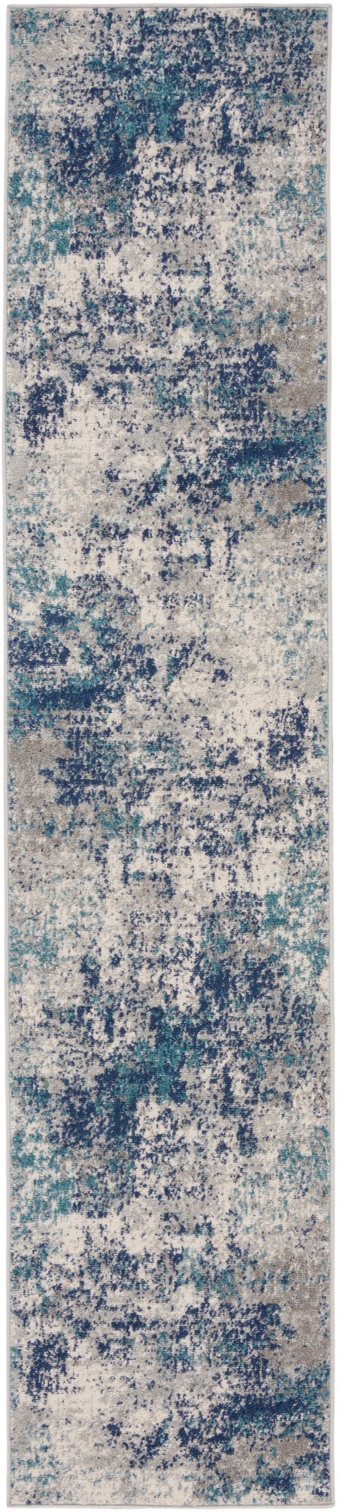 Nourison Home Passion PSN36 Ivory Teal Contemporary Power-loomed Rugs