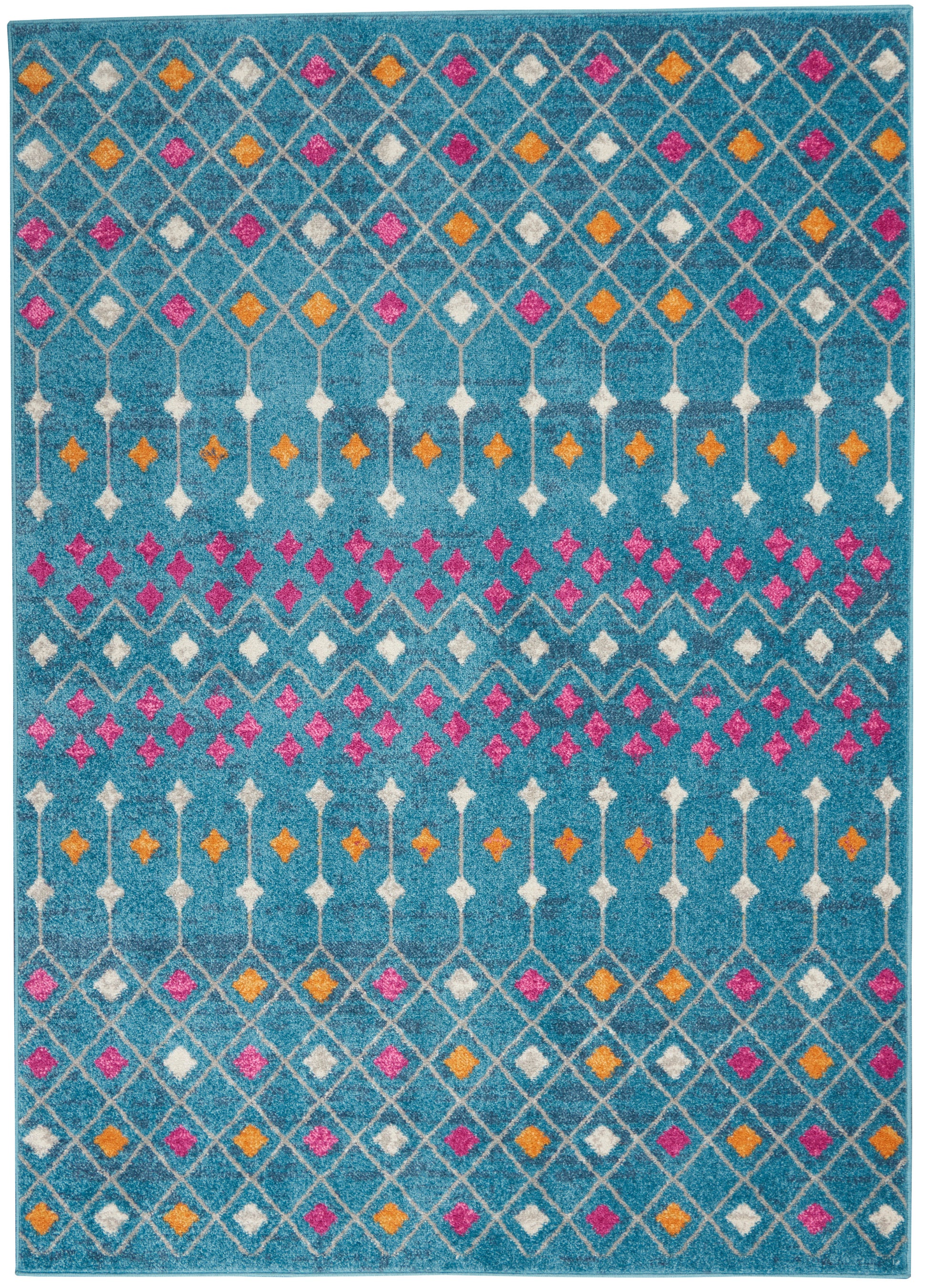 Nourison Home Passion  Blue Multicolor  Transitional