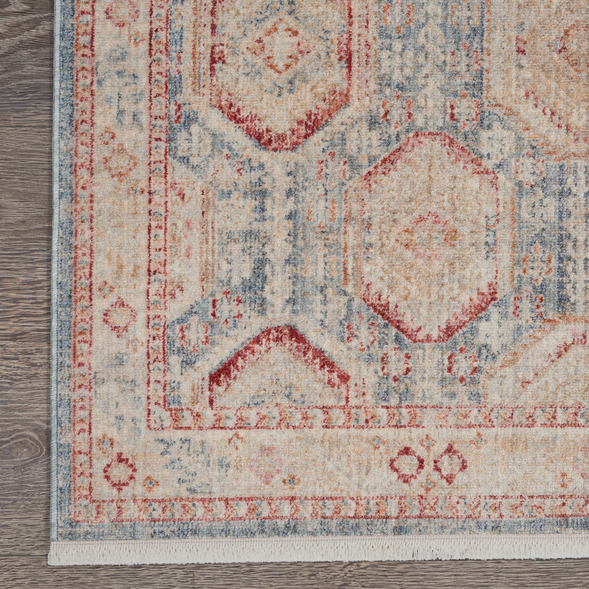 Nourison Home Homestead  Light Blue Multi  Traditional