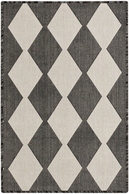 Nourison Home Positano POS04 Black Contemporary Power-loomed Rug