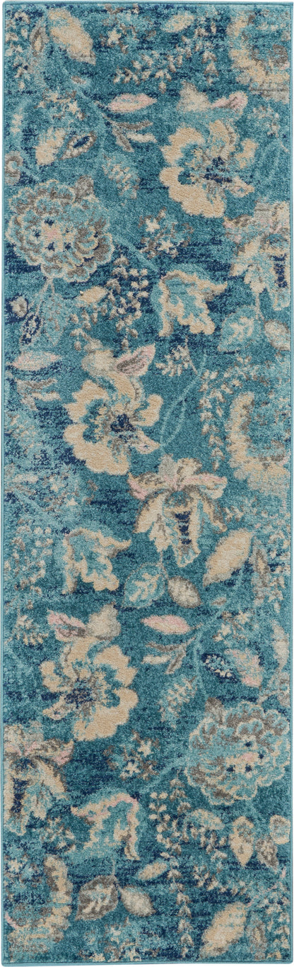 Nourison Home Tranquil TRA02 Turquoise Contemporary Power-loomed Rug