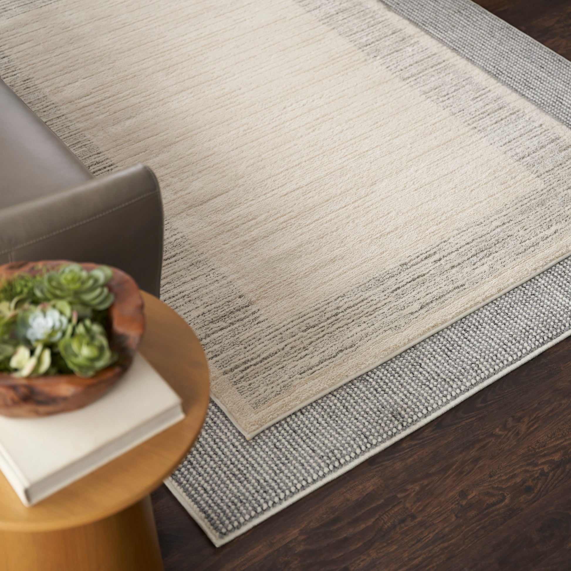 Nourison Home Andes  Ivory Grey  Contemporary