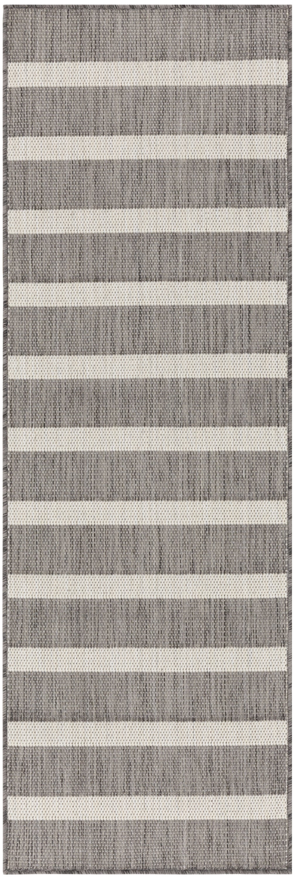 Nourison Home Positano POS03 Charcoal Ivory Contemporary Power-loomed Rug