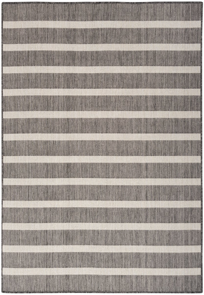 Nourison Home Positano POS03 Charcoal Ivory Contemporary Power-loomed Rug