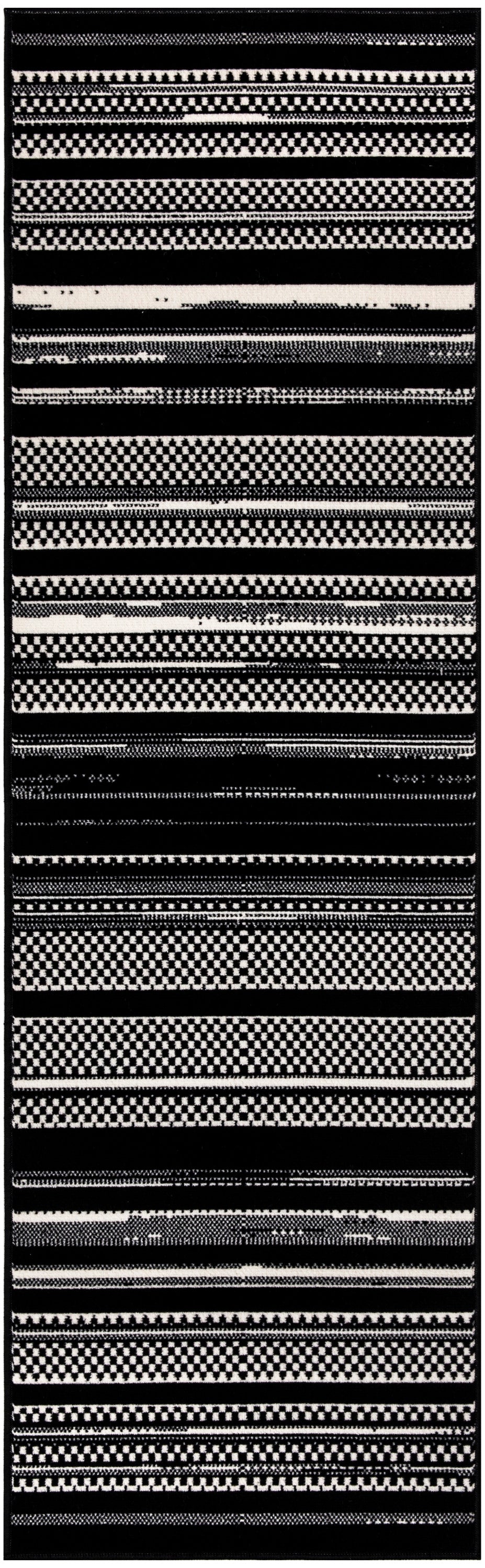 Nourison Home Grafix GRF41 Black White Contemporary Power-loomed Rug