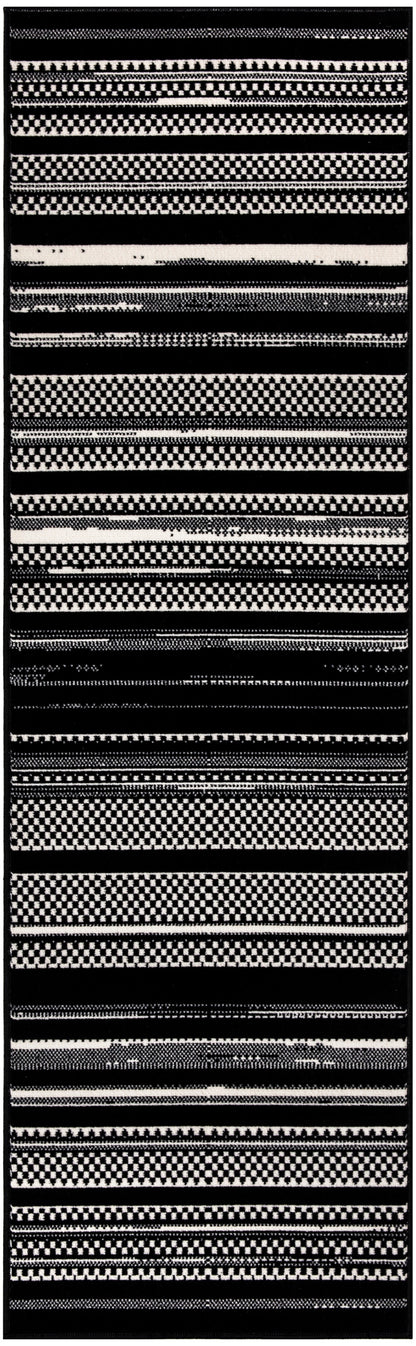 Nourison Home Grafix GRF41 Black White Contemporary Power-loomed Rug