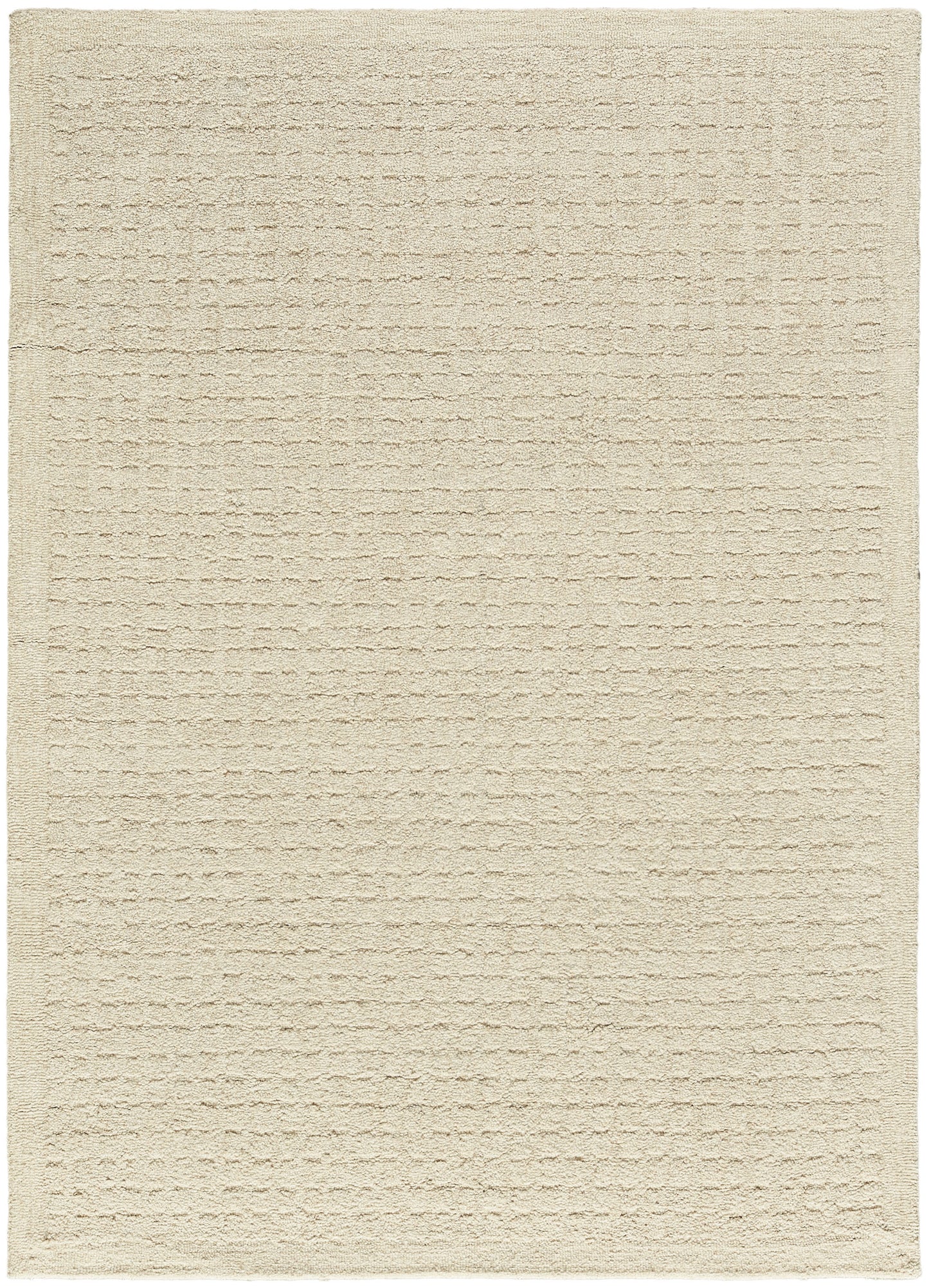 DKNY Pure Grids PGR01 Ivory Beige Contemporary Hand Tufted Rug