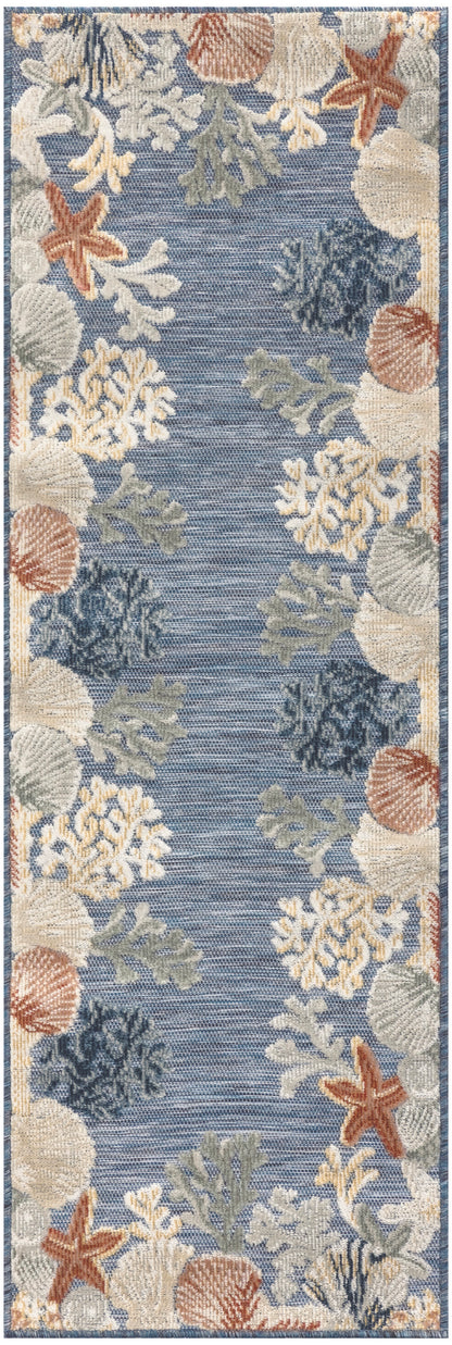 Nourison Home Suncoast SNC04 Denim Multicolor Contemporary Machine Woven Rug