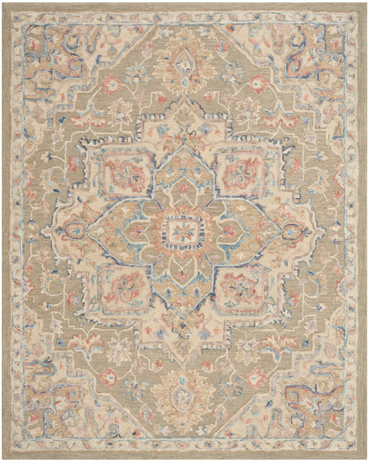 Nourison Home Maison  Green Ivory  Traditional