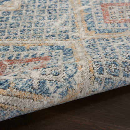 Nourison Home Quarry  Blue Ivory  Contemporary
