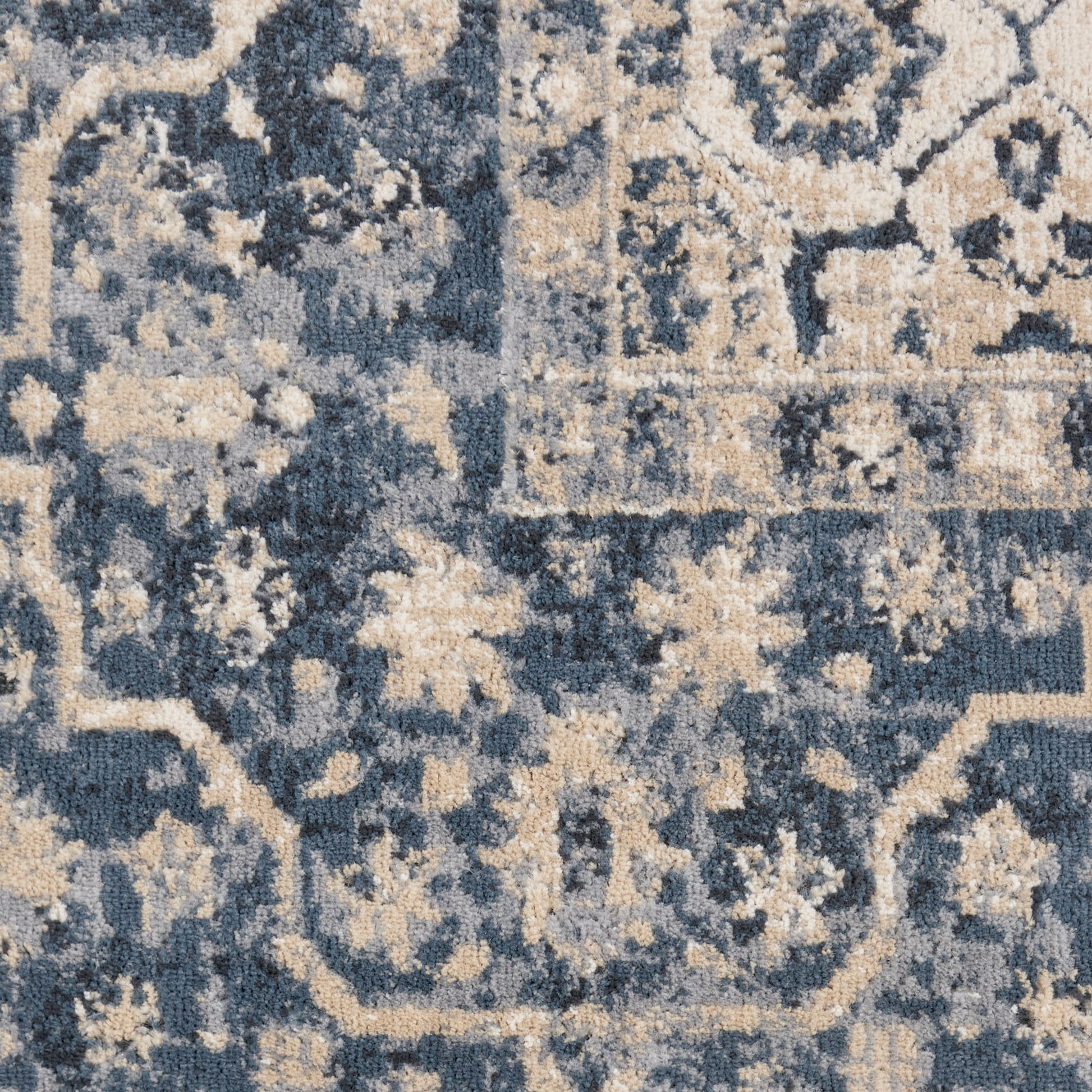 Nourison Home Malta  Ivory Blue  Traditional