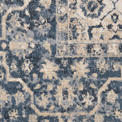 Nourison Home Malta  Ivory Blue  Traditional