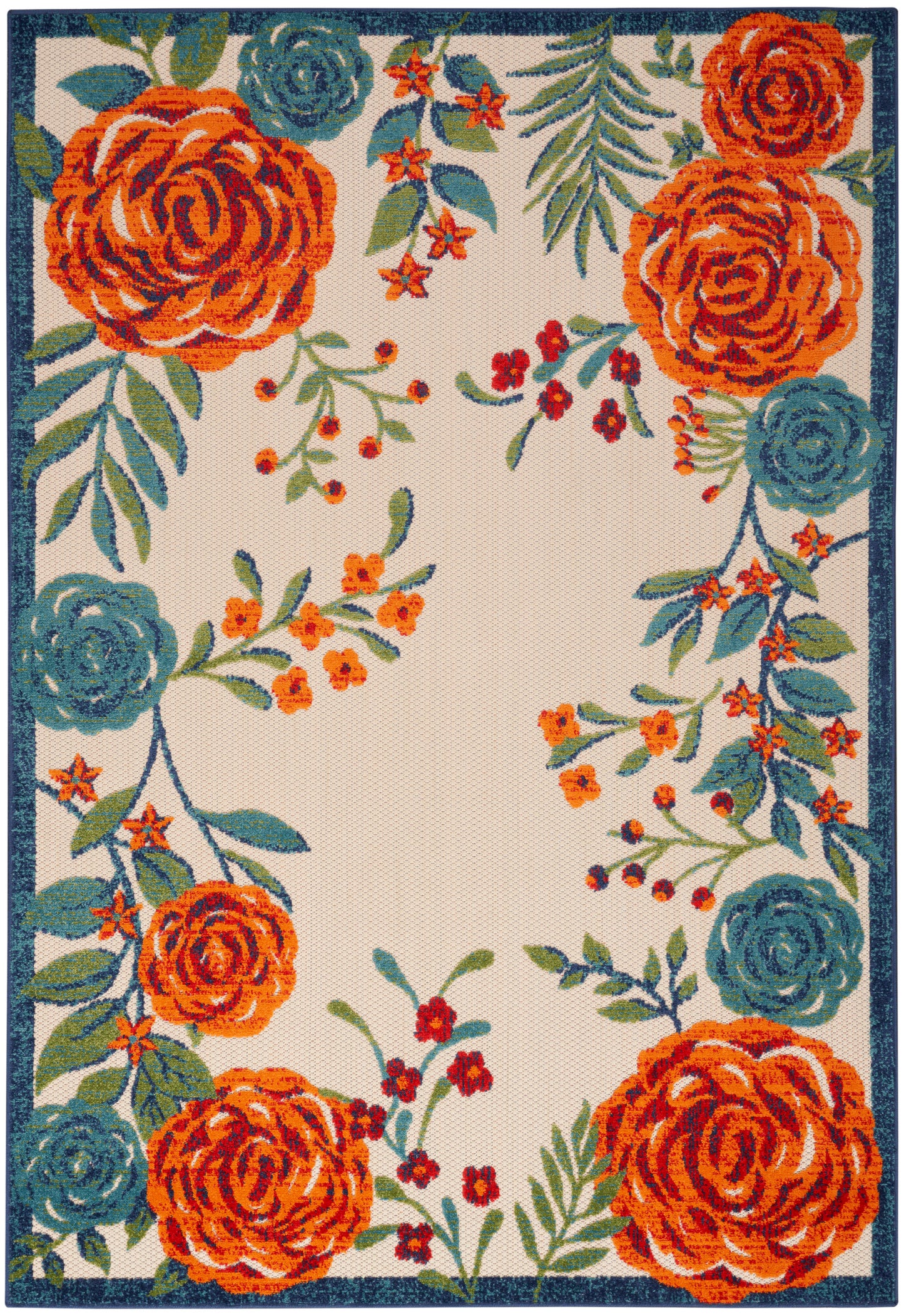 Nourison Home Aloha ALH32 Ivory Multicolor Contemporary Power-loomed Rugs