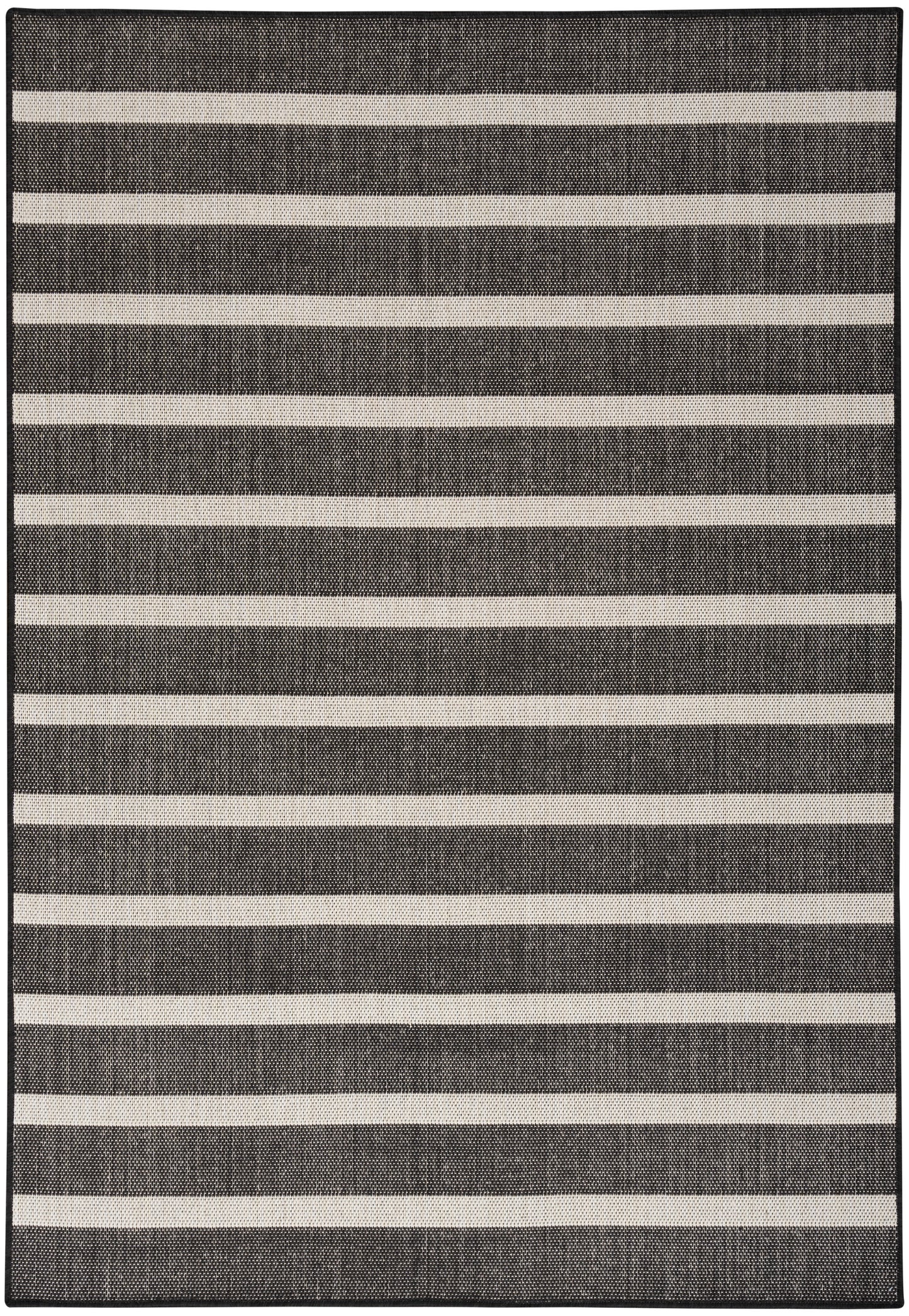 Nourison Home Positano POS03 Black Ivory Contemporary Power-loomed Rug