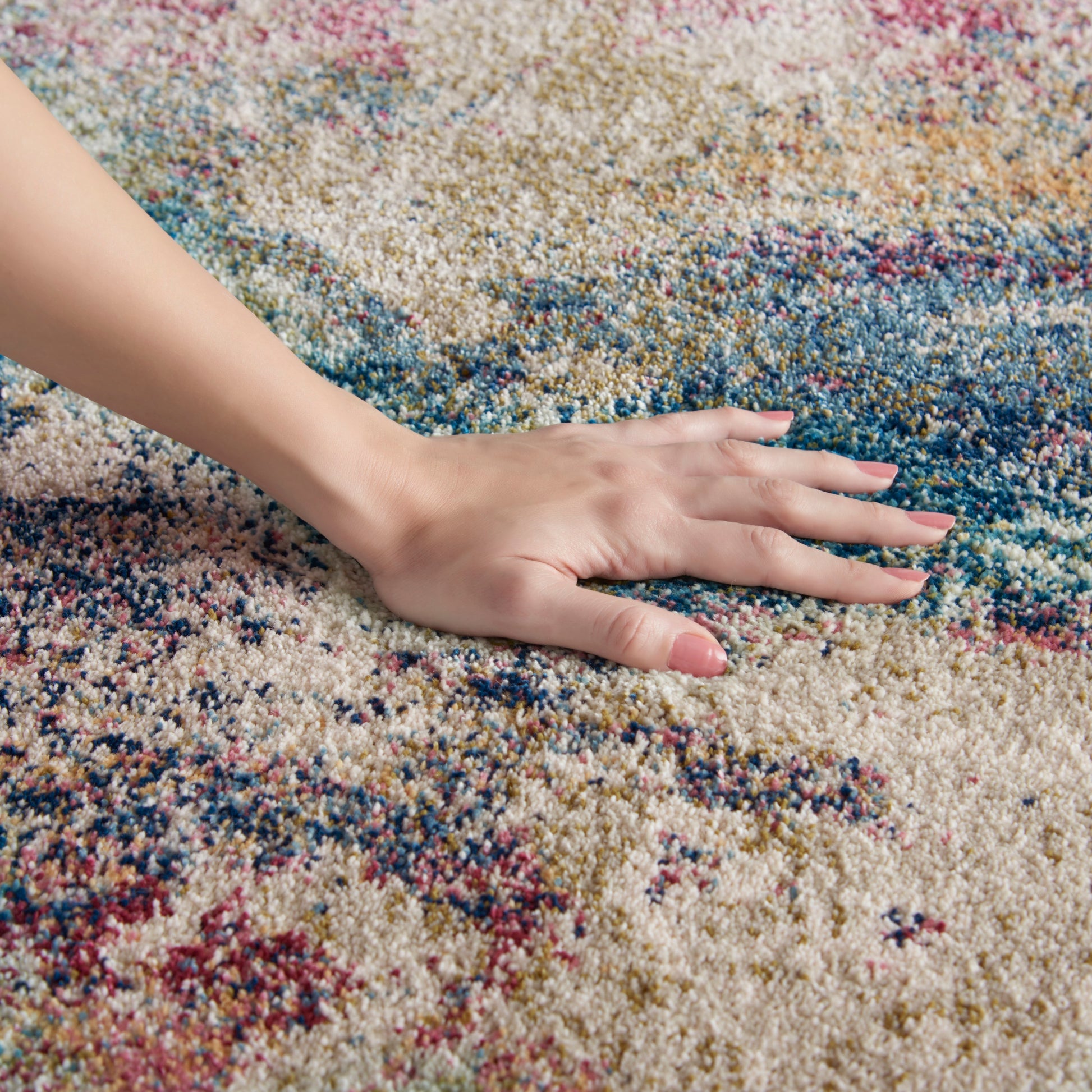 Nourison Home Fusion  Cream Multicolor  Contemporary