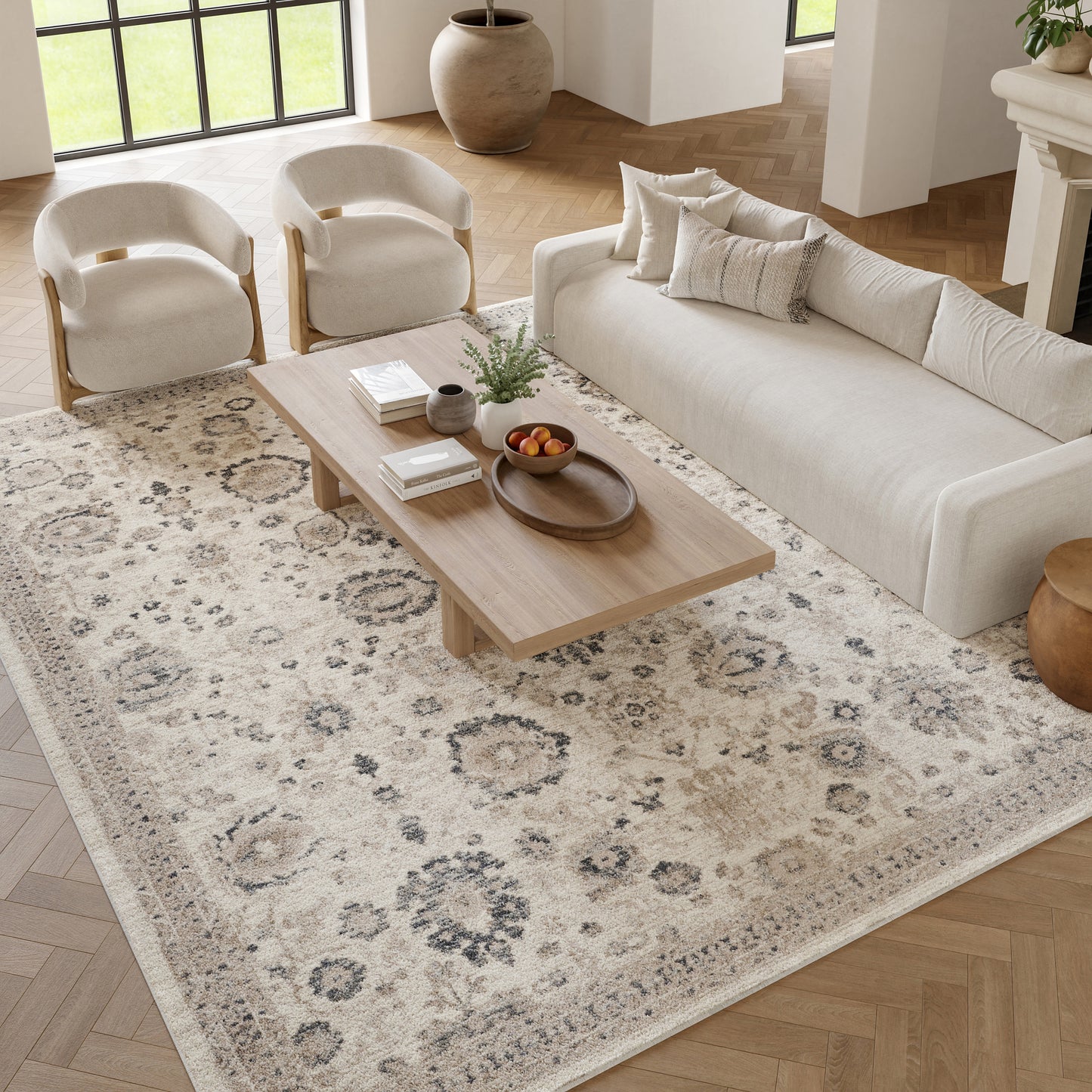 Nourison Home Eco Cycle  Ivory Multicolor  Traditional