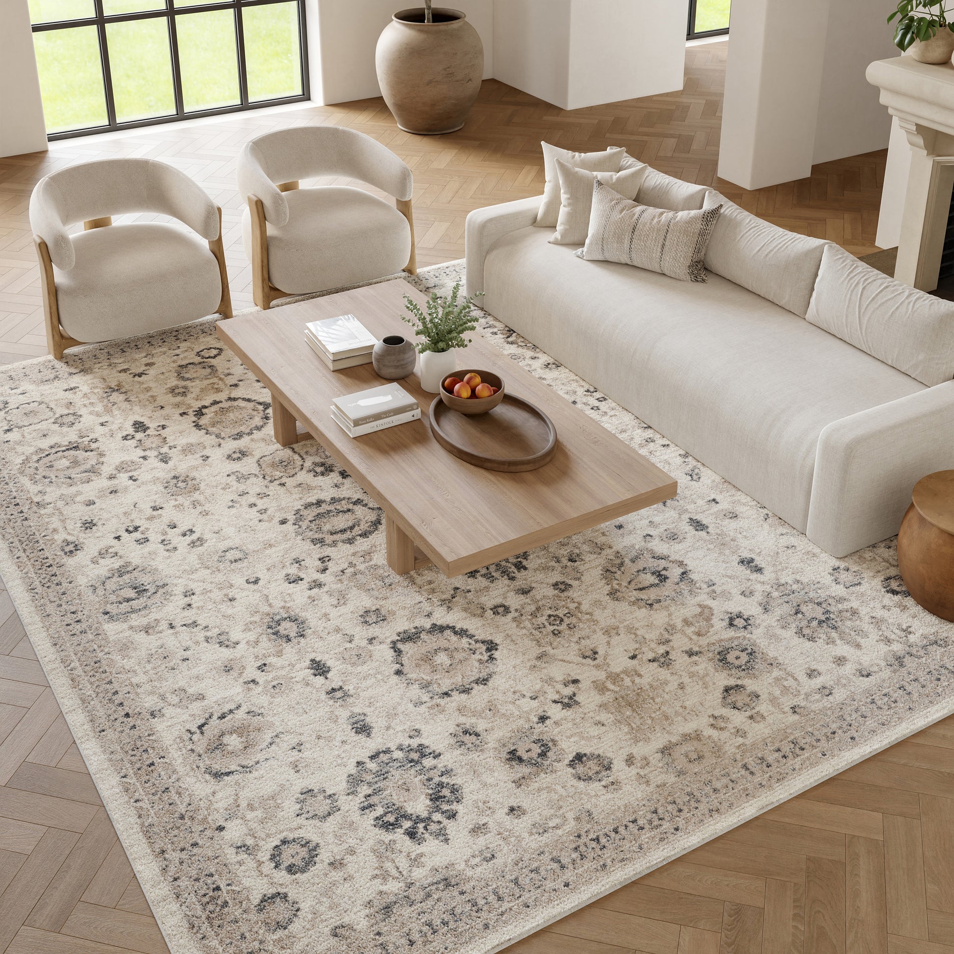 Nourison Home Eco Cycle  Ivory Multicolor  Traditional