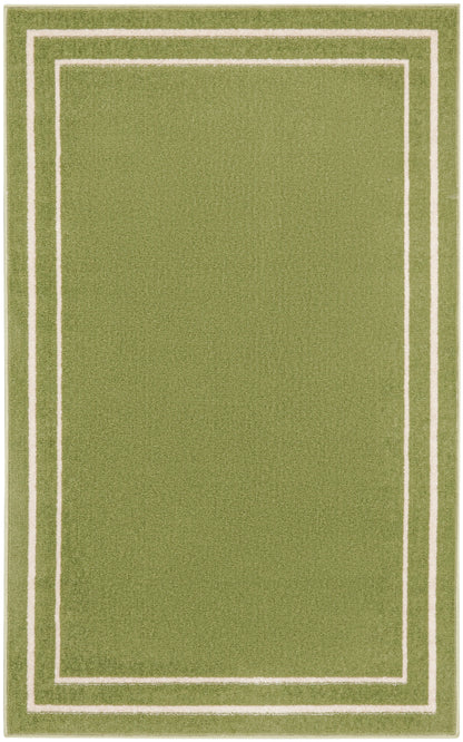 Nourison Home Nourison Essentials NRE02 Green Ivory Contemporary Power-loomed Rug