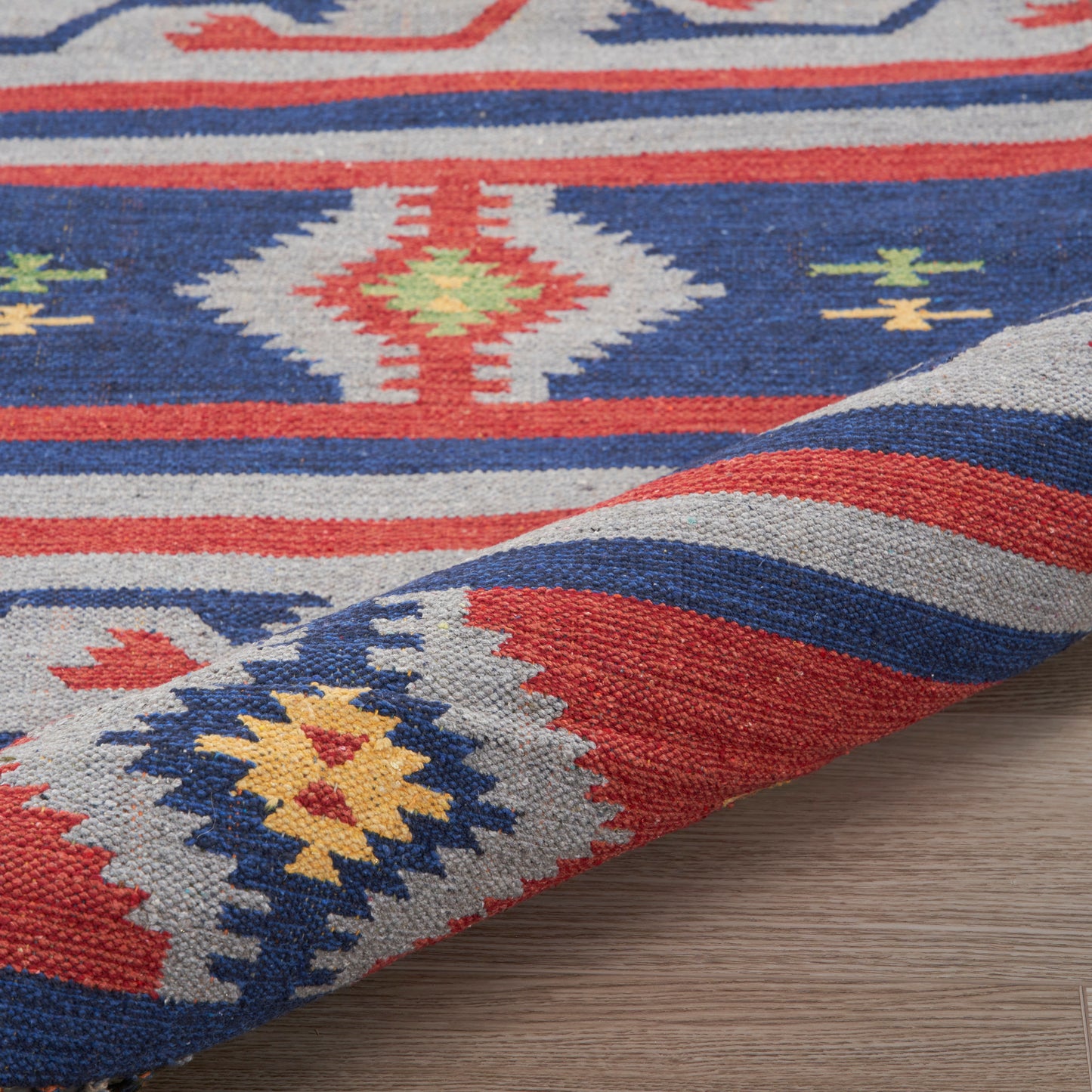 Nourison Home Baja  Blue Red  Transitional