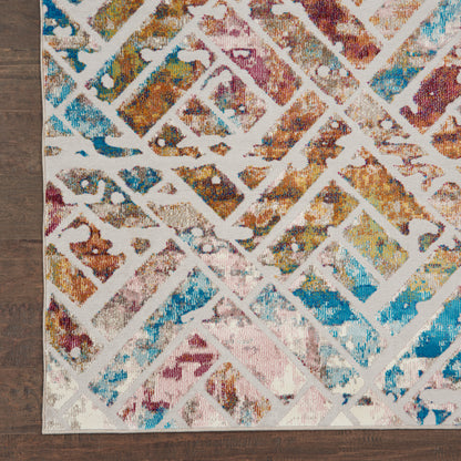 Nourison Home Radiant  Grey Multicolor  Transitional