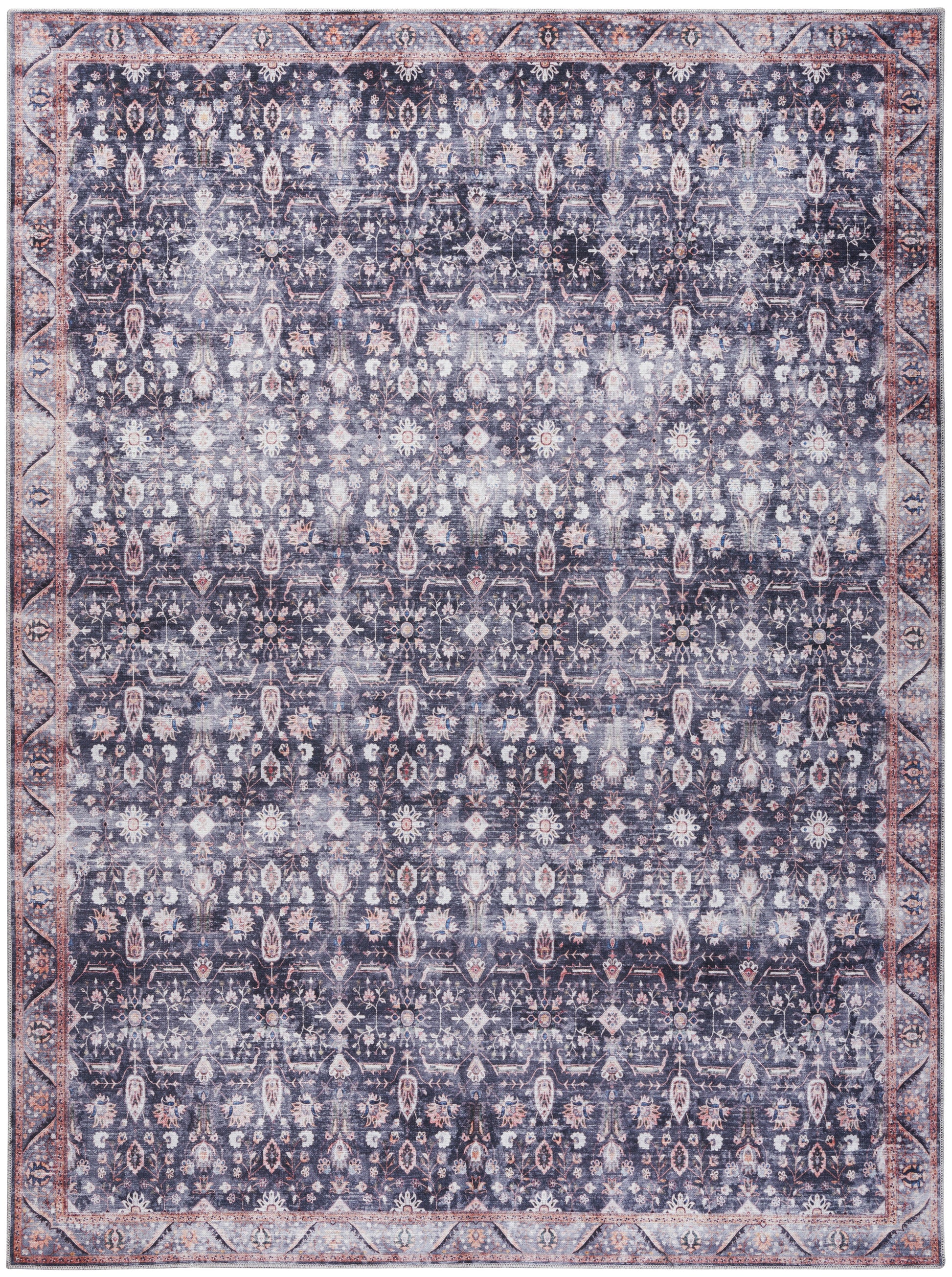 Nourison Home Grand Washables  Navy Ivory  Traditional