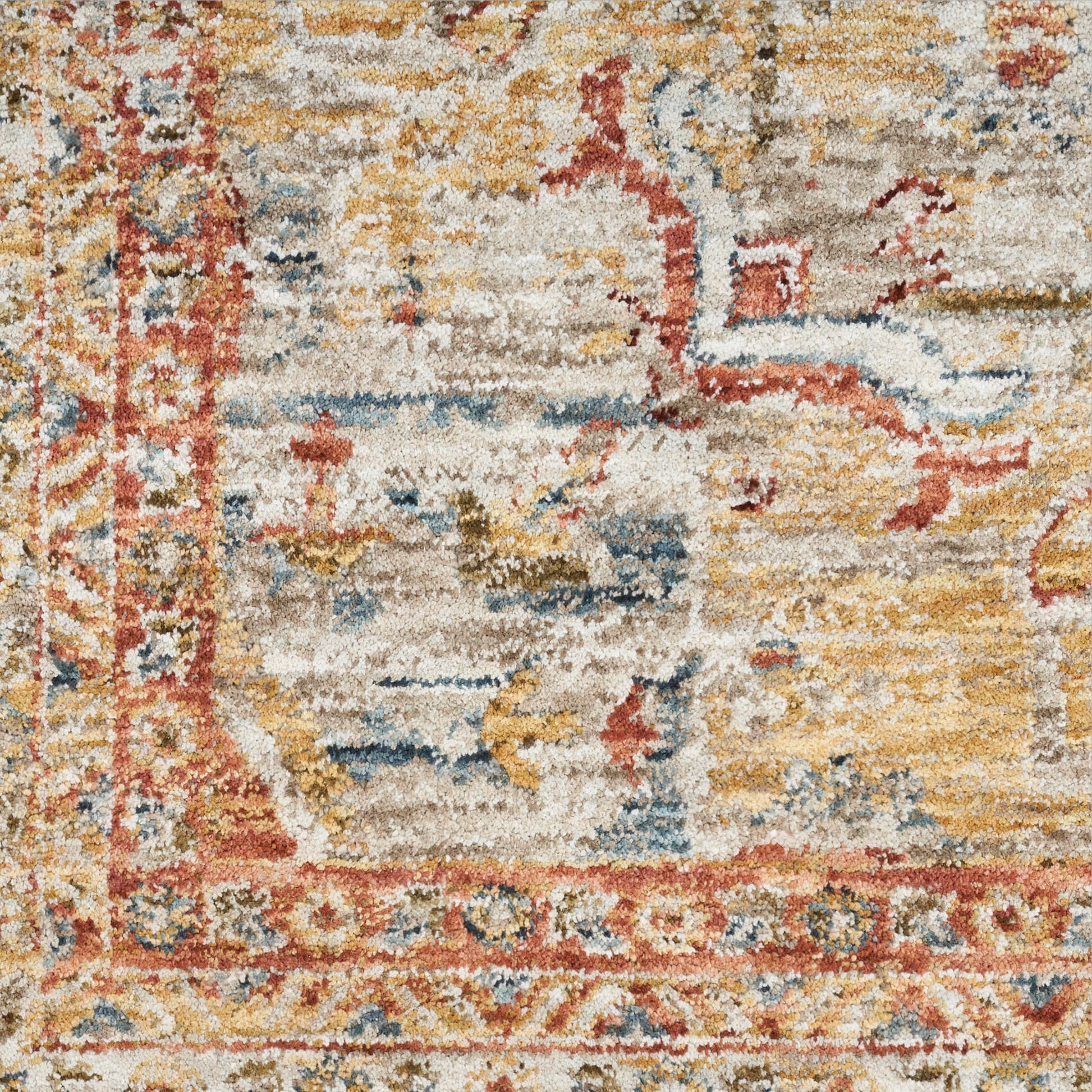 Nourison Home Sahar  Ivory Rust  Traditional