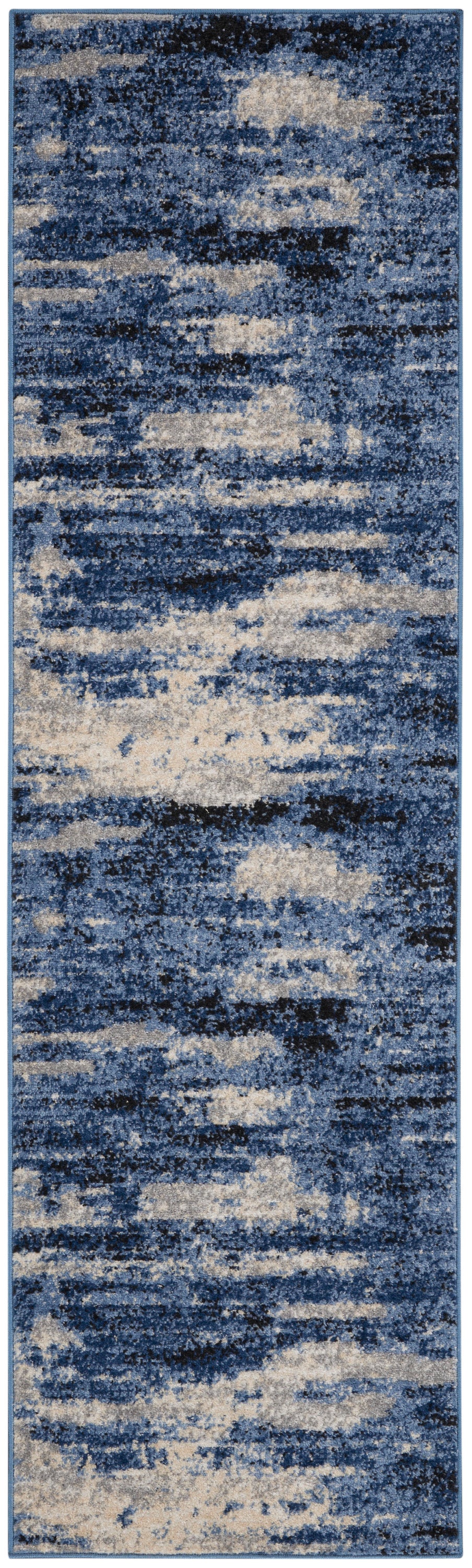 Calvin Klein River Flow RFV01 Blue Grey Contemporary Power-loomed Rug