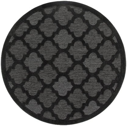 Nourison Home Easy Care NES01 Charcoal Black Contemporary Flat Weave Rug