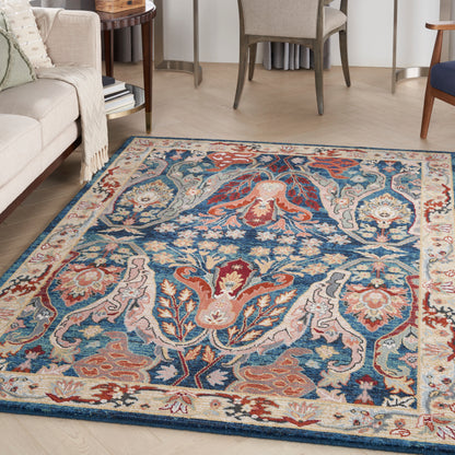 Nourison Home Parisa  Denim Multicolor  Transitional
