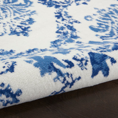 Nourison Home Whimsicle  Ivory Navy  Contemporary