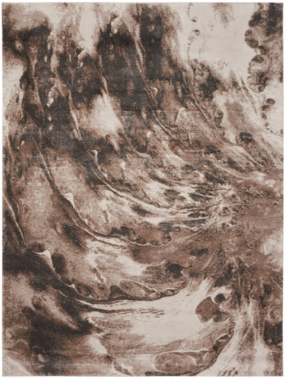 Nourison Home American Manor AMR03 Ivory Mocha Contemporary Power-loomed Rug