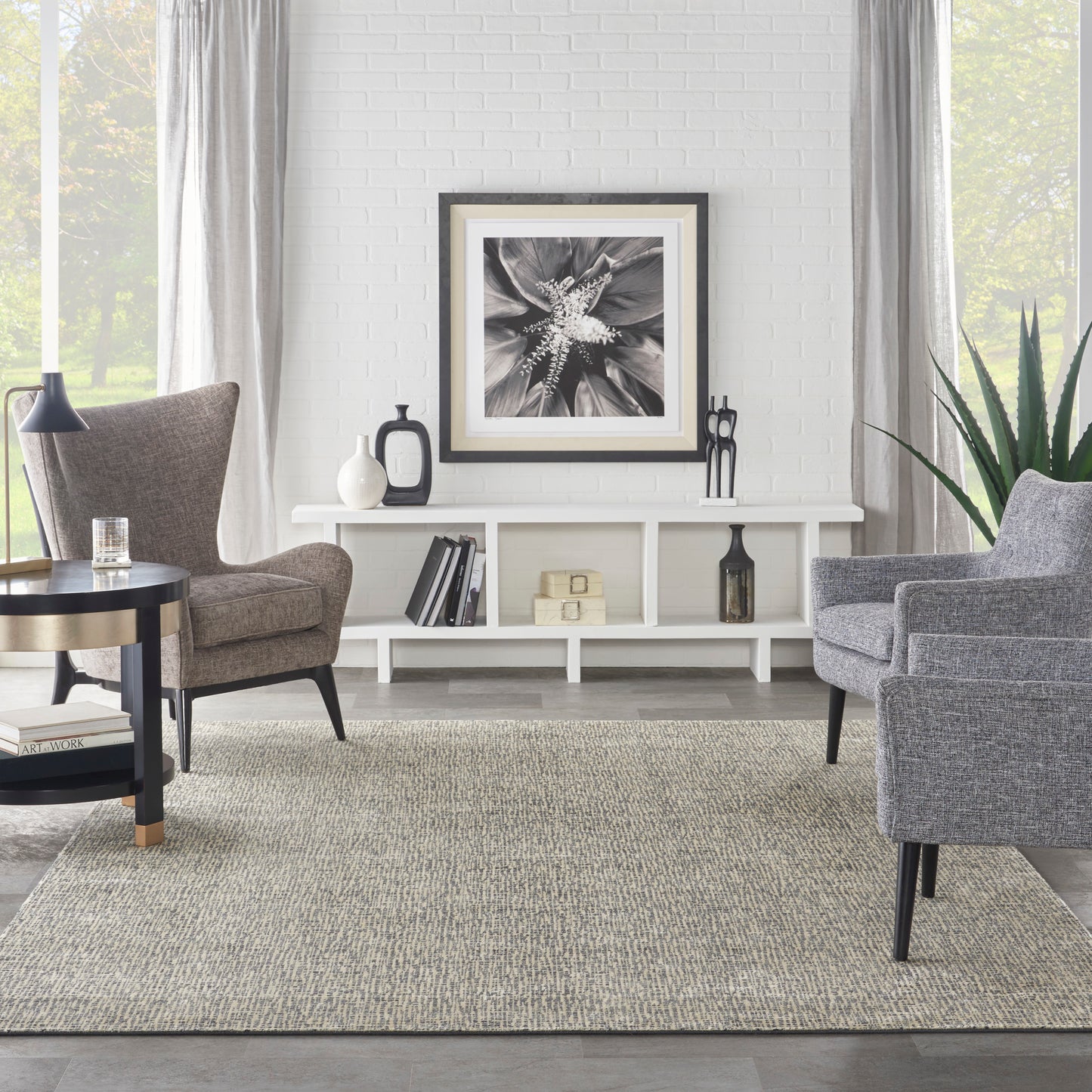 Nourison Home Starlight  Midnight  Contemporary