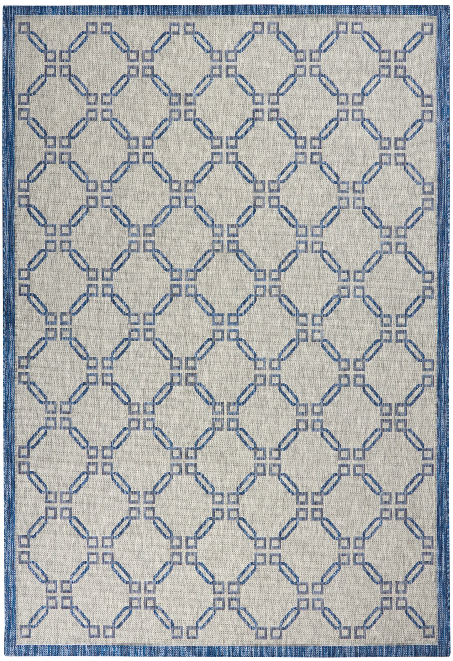 Nourison Home Country Side CTR02 Ivory Blue Transitional Power-loomed Rug