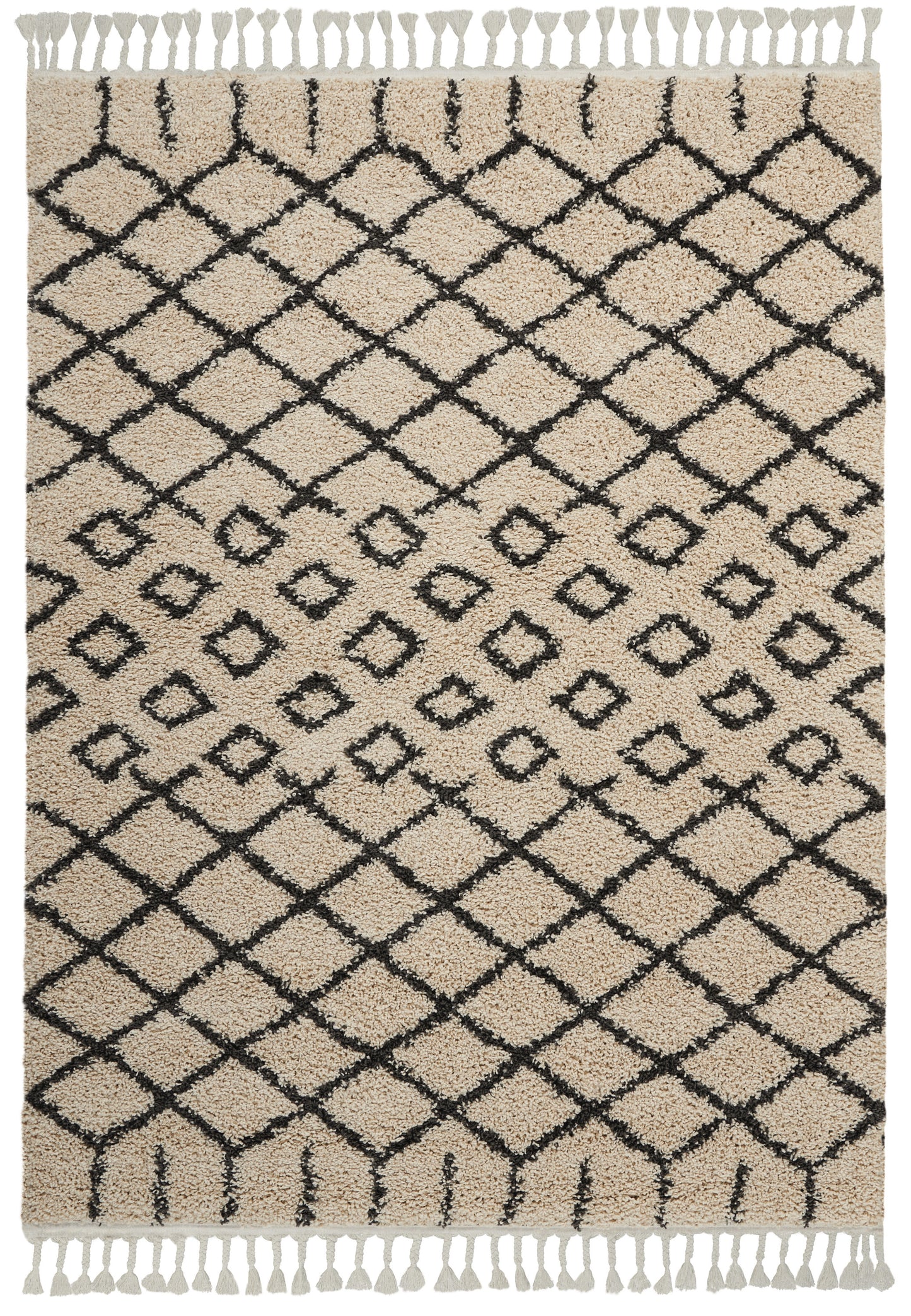 Nourison Home Moroccan Shag MRS01 Cream Transitional Power-loomed Rug