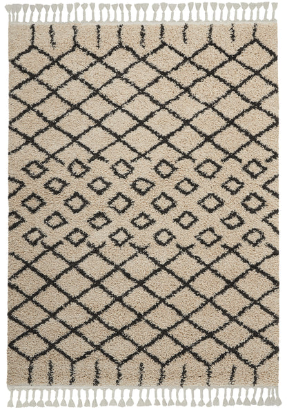 Nourison Home Moroccan Shag MRS01 Cream Transitional Power-loomed Rug