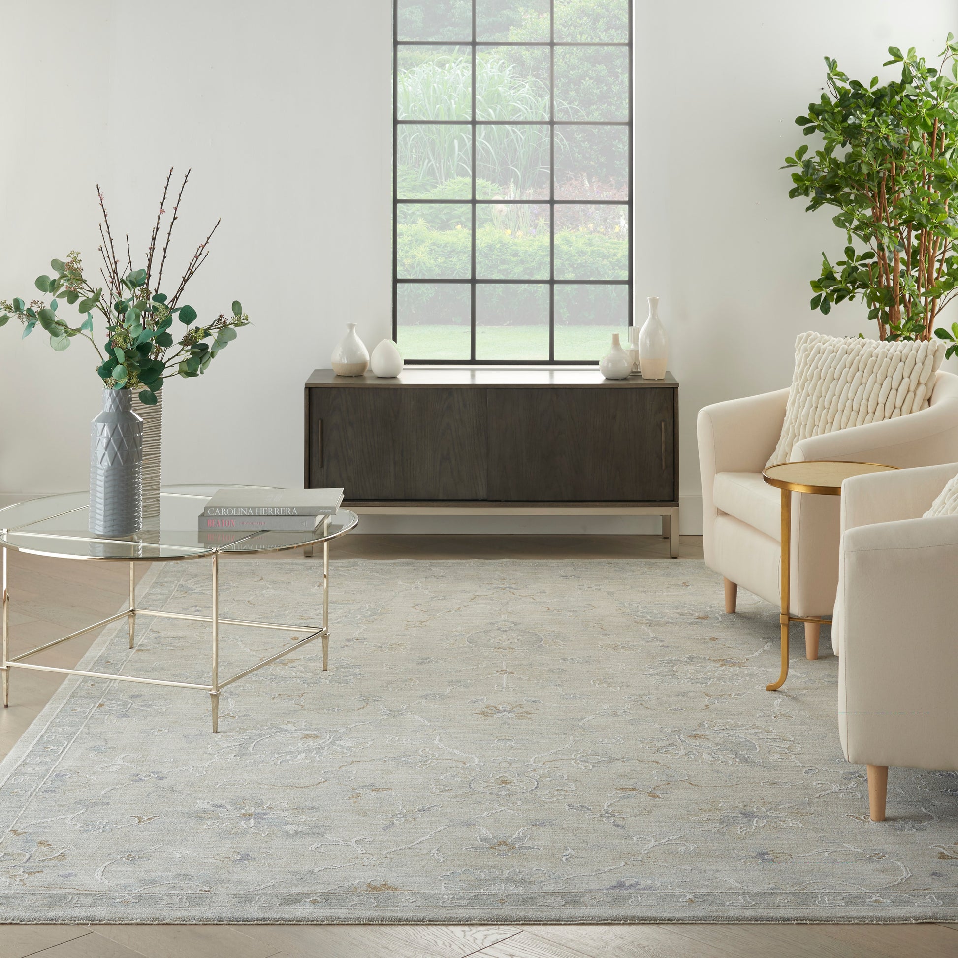 Nourison Home Infinite  Light Grey  Traditional