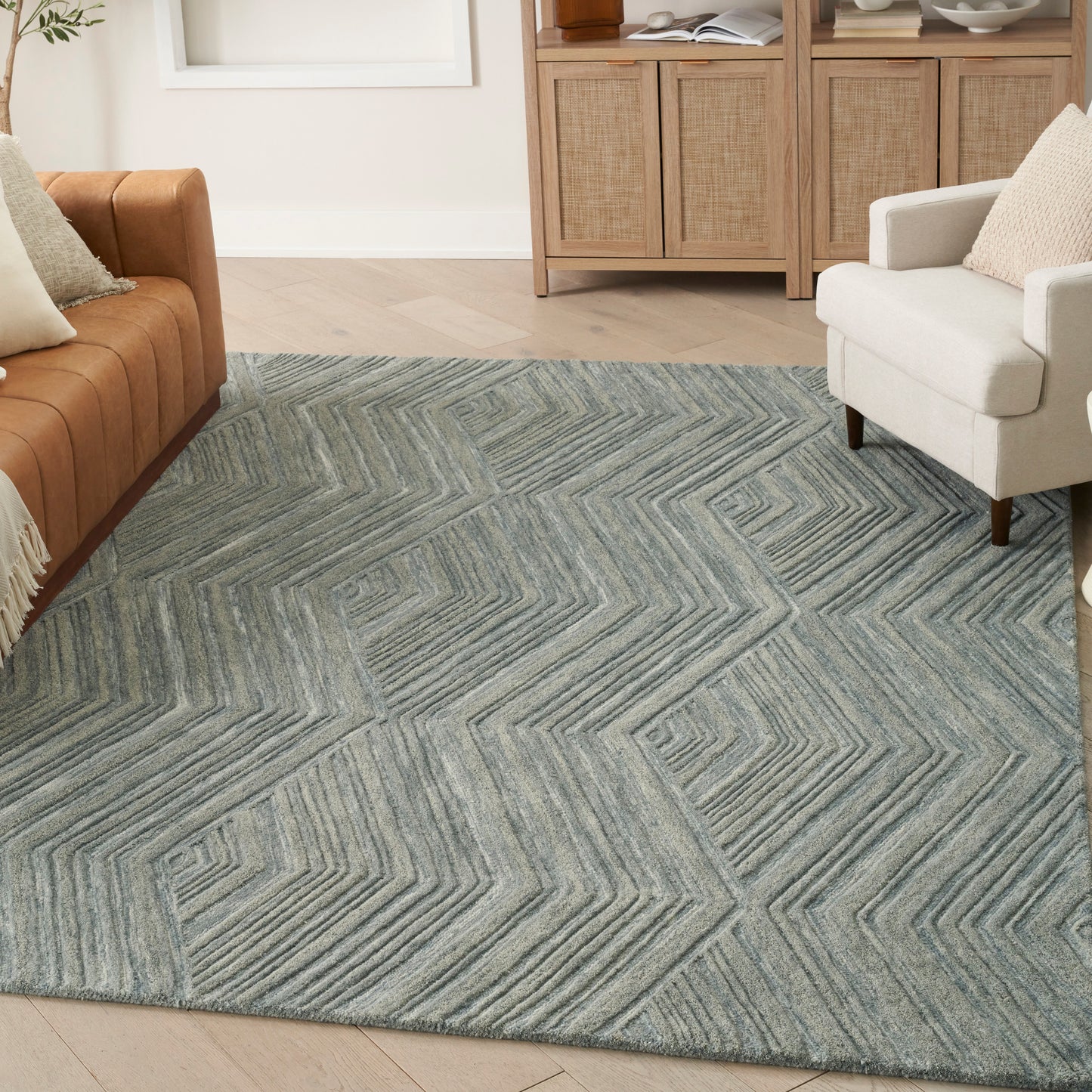 Nourison Home Graceful  Blue  Contemporary