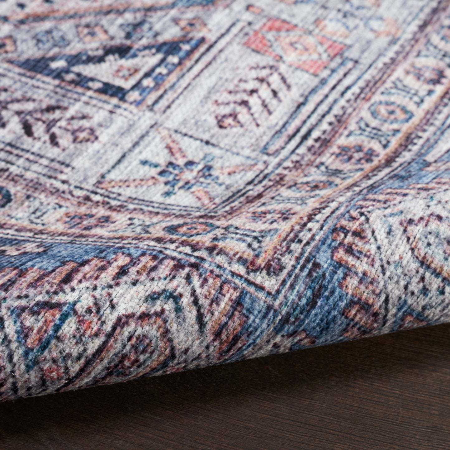 Nourison Home Grand Washables  Blue Multicolor  Traditional