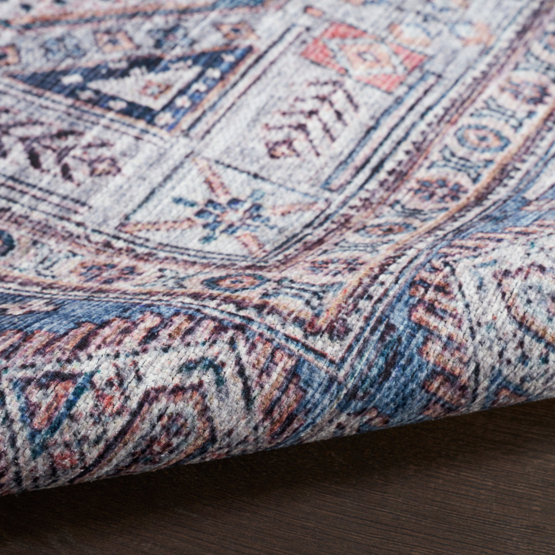 Nourison Home Grand Washables  Blue Multicolor  Traditional