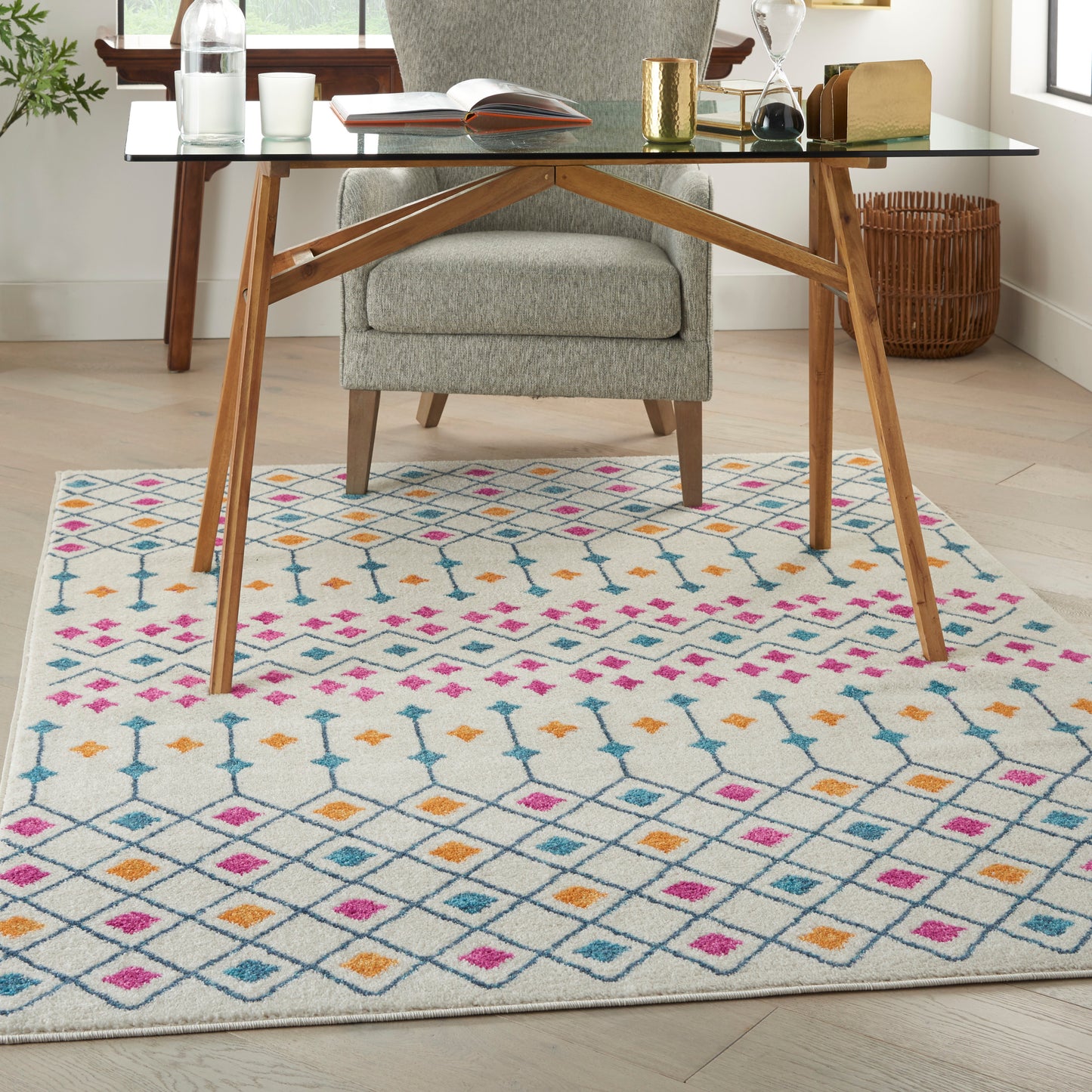 Nourison Home Passion  Ivory Multicolor  Transitional