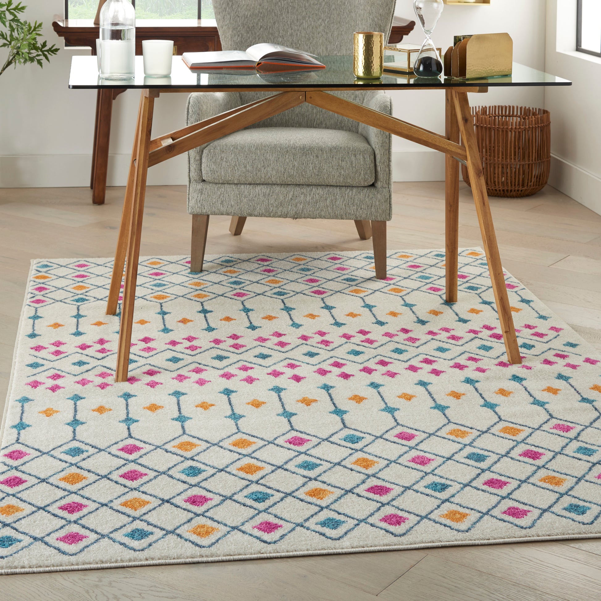 Nourison Home Passion  Ivory Multicolor  Transitional
