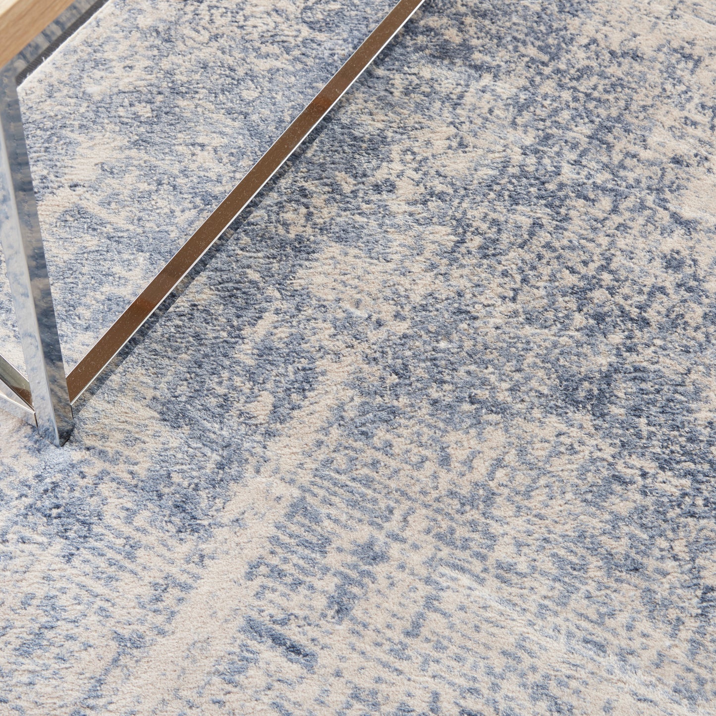 Nourison Home Silky Textures  Ivory Blue  Contemporary