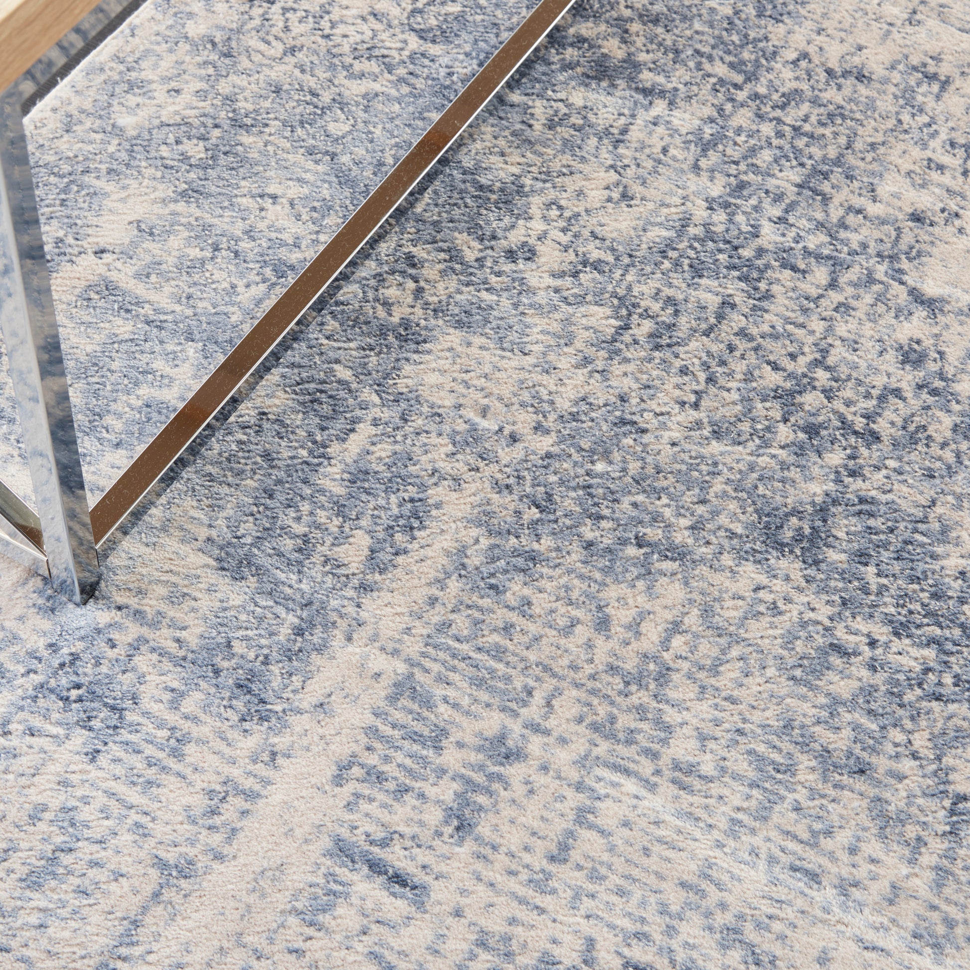 Nourison Home Silky Textures  Ivory Blue  Contemporary