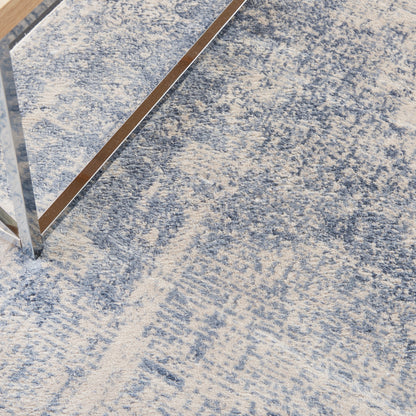 Nourison Home Silky Textures  Ivory Blue  Contemporary