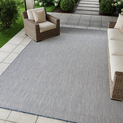 Nourison Home Courtyard  Ivory Blue  Contemporary