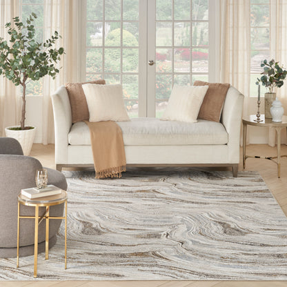Nourison Home Glitz  Grey Gold  Contemporary