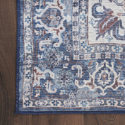 Nourison Home New Concept Washables  Navy Ivory  Traditional