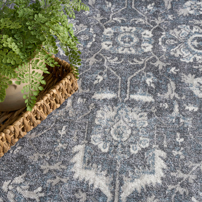 Nourison Home Astra Machine Washable  Slate  Traditional