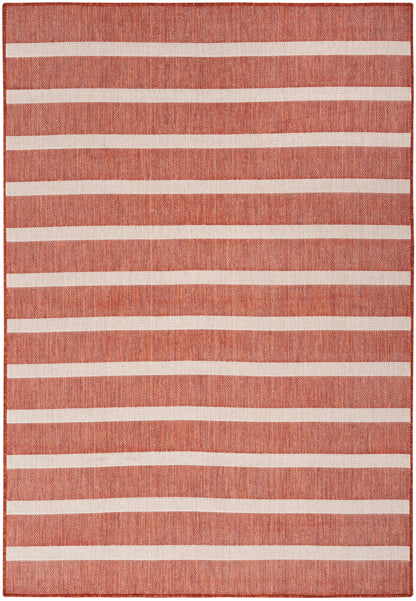 Nourison Home Positano POS03 Terracotta Ivory Contemporary Power-loomed Rug